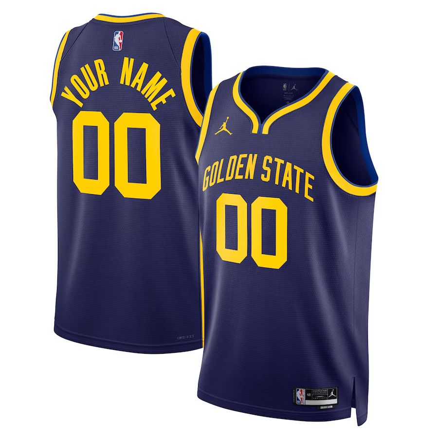 Men Golden State Warriors Jordan Brand Blue 2022-23 Swingman Custom NBA Jersey